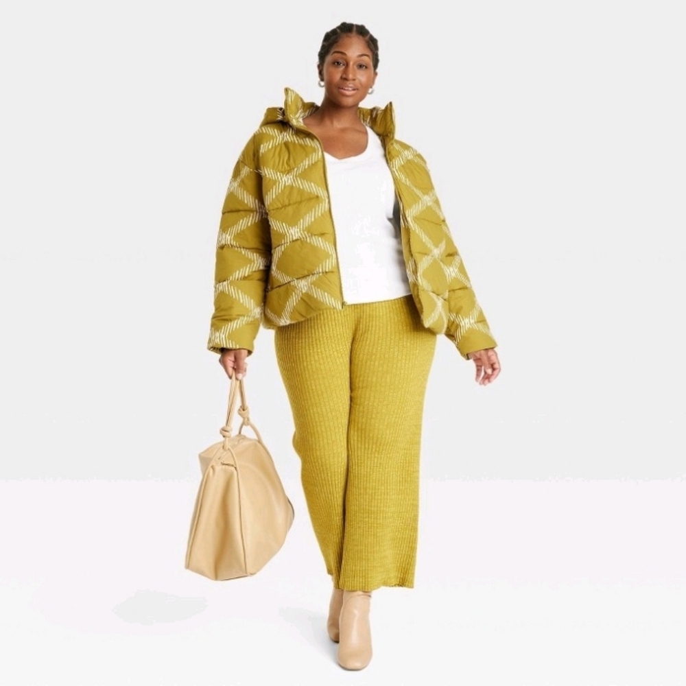 Ava & Viv Yellow Puffer Jacket